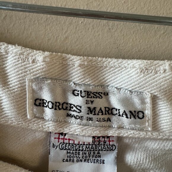 Vintage Guess Georges Marciano White Denim Jeans  – Style 40015 – Size 28 - Picture 4 of 8